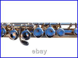 Flute Yamaha 221 Silver Plated Flute Offset G Key Cleaning Rod and Hard Case