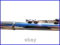 Flute Yamaha 221 Silver Plated Flute Offset G Key Cleaning Rod and Hard Case