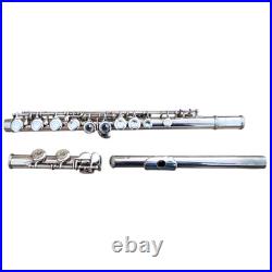 Flute Yamaha 221 Silver Plated Flute Offset G Key and Original Hard Case
