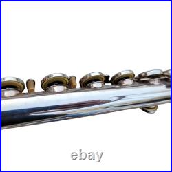 Flute Yamaha 221 Silver Plated Flute Offset G Key and Original Hard Case