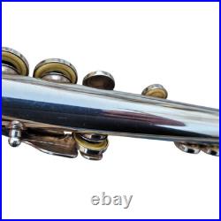 Flute Yamaha 221 Silver Plated Flute Offset G Key and Original Hard Case