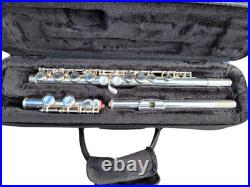 Flute Yamaha 221 Silver Plated Flute Offset G Key and Padded Pro Tec Case