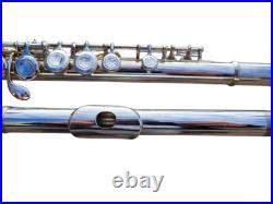 Flute Yamaha 221 Silver Plated Flute Offset G Key and Padded Pro Tec Case