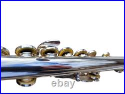 Flute Yamaha 221 Silver Plated Flute Offset G Key and Padded Pro Tec Case