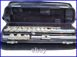 Flute Yamaha Advantage Silver Plated Flute Offset G Key with Yamaha Hard Case
