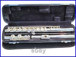Flute Yamaha Advantage Silver Plated Flute Offset G Key with Yamaha Hard Case