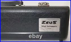 Flute by Zeus Silver Hard Case Wind Instrument Band Music Keys