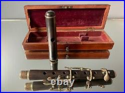 Flute piccolo instrument de musique ancien bois 6 clefs 19 century flöte flauto