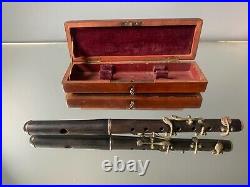Flute piccolo instrument de musique ancien bois 6 clefs 19 century flöte flauto
