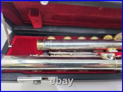 GEMEINHARDT 30B Flute Silver Plated Open Hole Original Hard Case + Carrying GEMEINHARDT 30B Flute Silver Plated Open Hole Original Hard Case + Carrying
