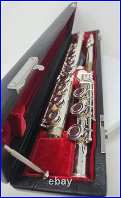 GEMEINHARDT 30B Flute Silver Plated Open Hole Original Hard Case + Carrying GEMEINHARDT 30B Flute Silver Plated Open Hole Original Hard Case + Carrying