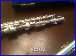 GEMEINHARDT PICCALO WITH HARD CASE Silver Plated Marked C