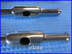 Gatahiro Silver Folk Flute 2pcs with Case, Used, Not Tested