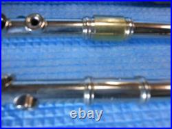 Gatahiro Silver Folk Flute 2pcs with Case, Used, Not Tested