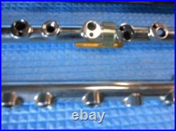 Gatahiro Silver Folk Flute 2pcs with Case, Used, Not Tested