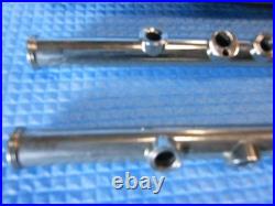 Gatahiro Silver Folk Flute 2pcs with Case, Used, Not Tested