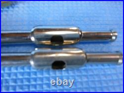 Gatahiro Silver Folk Flute 2pcs with Case, Used, Not Tested