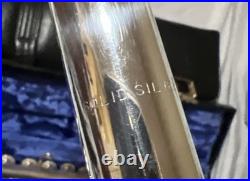 Gemeinhardt 3SB Flute SOLID SILVER Open hole. All 3 Joints Stamped solid Silver