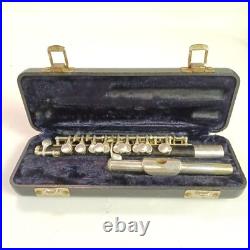 Gemeinhardt 4PNH Piccolo Flute Silver-Plated Elkhart, IN #85225 Vintage Black