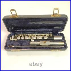 Gemeinhardt 4PNH Piccolo Flute Silver-Plated Elkhart, IN #85225 Vintage Black
