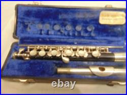 Gemeinhardt 4PNH Piccolo Flute Silver-Plated Elkhart, IN #85225 Vintage Black