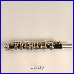 Gemeinhardt 4PNH Piccolo Flute Silver-Plated Elkhart, IN #85225 Vintage Black