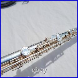 Gemeinhardt 72SP Silver Flute With Gold Lip Cleaning Rod and Original Hard Case