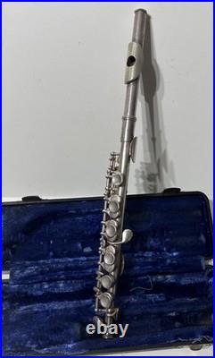 Gemeinhardt Elkhart IND 4S 52819 Piccolo Solid Silver Trashed Case Needs Works