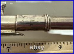 Gemeinhardt Elkhart IND 4S 52819 Piccolo Solid Silver Trashed Case Needs Works