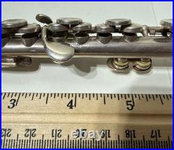Gemeinhardt Elkhart IND 4S 52819 Piccolo Solid Silver Trashed Case Needs Works