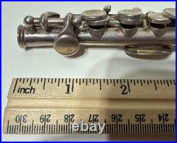 Gemeinhardt Elkhart IND 4S 52819 Piccolo Solid Silver Trashed Case Needs Works