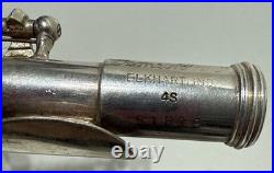 Gemeinhardt Elkhart IND 4S 52819 Piccolo Solid Silver Trashed Case Needs Works