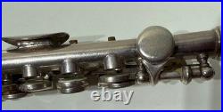 Gemeinhardt Elkhart IND 4S 52819 Piccolo Solid Silver Trashed Case Needs Works