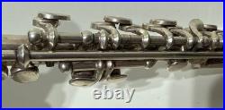 Gemeinhardt Elkhart IND 4S 52819 Piccolo Solid Silver Trashed Case Needs Works