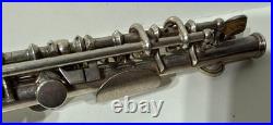 Gemeinhardt Elkhart IND 4S 52819 Piccolo Solid Silver Trashed Case Needs Works
