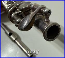 Gemeinhardt Elkhart IND 4S 52819 Piccolo Solid Silver Trashed Case Needs Works