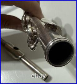 Gemeinhardt Elkhart IND 4S 52819 Piccolo Solid Silver Trashed Case Needs Works