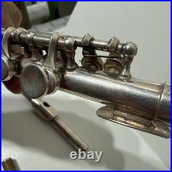 Gemeinhardt Elkhart IND 4S 52819 Piccolo Solid Silver Trashed Case Needs Works