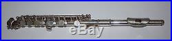 Gemeinhardt Solid Silver Open Hole M3S Flute in Hard Case withElkart Piccolo