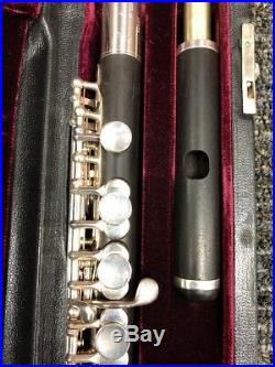 Gemeinhardt Wood Piccolo 4WSSK Used with Case Wood Body with Solid Silver Keys