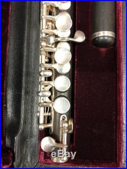 Gemeinhardt Wood Piccolo 4WSSK Used with Case Wood Body with Solid Silver Keys