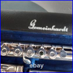 Gemeinhardt silver open hole flute 3B. With hard case & soft carry case 467759