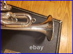 Getzen Eterna 940S Silver 4-Valve Bb/A Piccolo Trumpet-Serviced, Exceptional