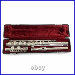 GreatYAMAHA Flute YFL-411 Silver 925 With Hard Case Used Free Shipping JAPAN