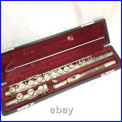 GreatYAMAHA Flute YFL-411 Silver 925 With Hard Case Used Free Shipping JAPAN