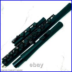 Guo Grenaditte Flute Black Inline Open Hole B Foot Lightweight with Case & Cover