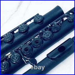 Guo Grenaditte Flute Black Inline Open Hole B Foot Lightweight with Case & Cover