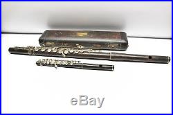 Handmade Bettoney Wood Flute & Piccolo Matching Set Sterling Keys Gold Springs