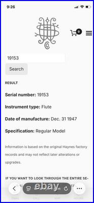 Haynes-Schwelm Vintage 1947 Professional Flute with Case SN 19153