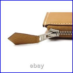 Hermes Piccolo Pen Case Khaki Leather Silver Fittings Used B Grade Hermes Piccolo Pen Case Khaki Leather Silver Fittings Used B Grade